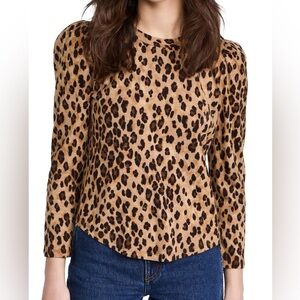 Veronica Beard Porter Leopard Tee | Brown Multi